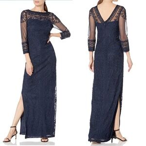 JS Collections Soutache Embroidered Gown